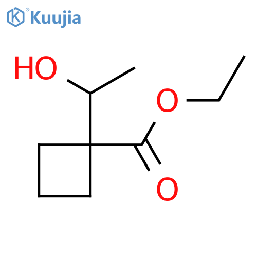 Ethyl 1-(1-hydroxyethyl)cyclobutane-1-carboxylate structure