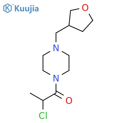 2-Chloro-1-[4-(oxolan-3-ylmethyl)piperazin-1-yl]propan-1-one structure