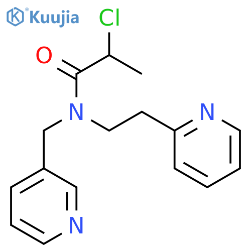 2-Chloro-N-(2-pyridin-2-ylethyl)-N-(pyridin-3-ylmethyl)propanamide structure