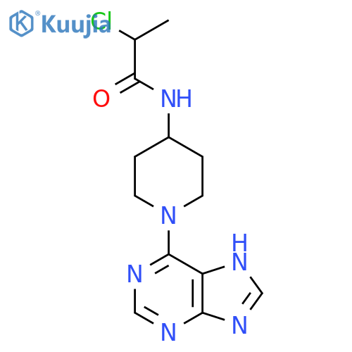 2-Chloro-N-[1-(7H-purin-6-yl)piperidin-4-yl]propanamide structure