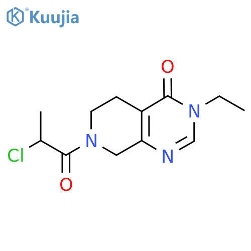 7-(2-Chloropropanoyl)-3-ethyl-6,8-dihydro-5H-pyrido[3,4-d]pyrimidin-4-one structure