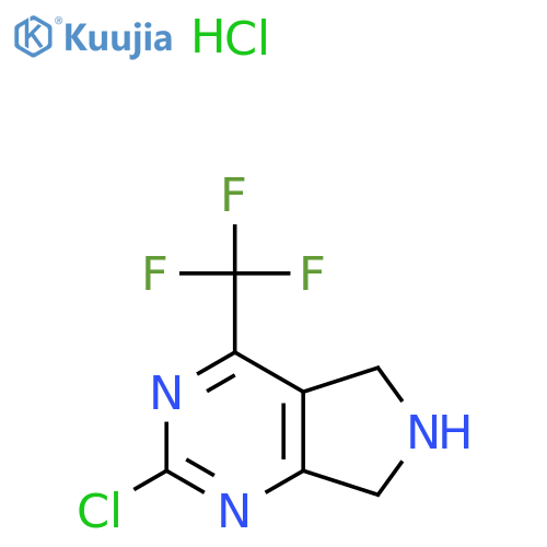 2-chloro-4-(trifluoromethyl)-5H,6H,7H-pyrrolo[3,4-d]pyrimidine hydrochloride structure