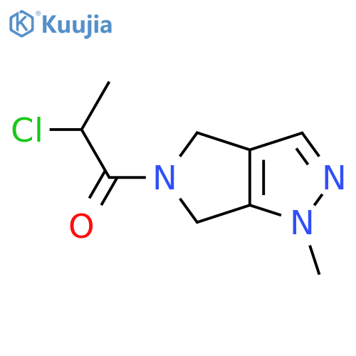 2-Chloro-1-(1-methyl-4,6-dihydropyrrolo[3,4-c]pyrazol-5-yl)propan-1-one structure