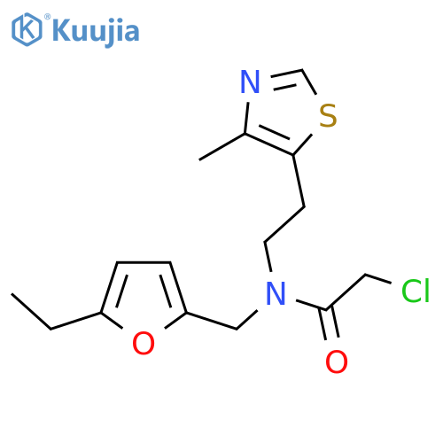 2-chloro-N-[(5-ethylfuran-2-yl)methyl]-N-[2-(4-methyl-1,3-thiazol-5-yl)ethyl]acetamide structure
