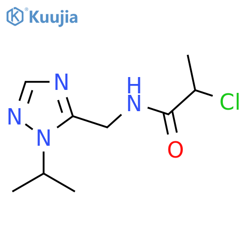 2-Chloro-N-[(2-propan-2-yl-1,2,4-triazol-3-yl)methyl]propanamide structure
