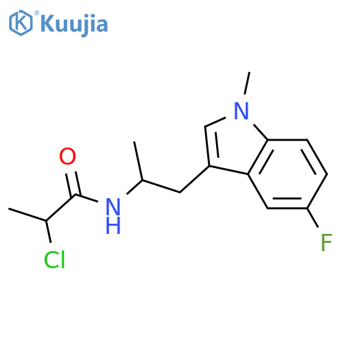 2-Chloro-N-[1-(5-fluoro-1-methylindol-3-yl)propan-2-yl]propanamide structure