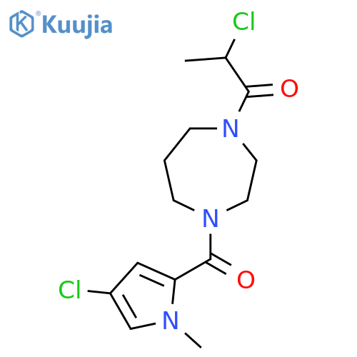 2-Chloro-1-[4-(4-chloro-1-methylpyrrole-2-carbonyl)-1,4-diazepan-1-yl]propan-1-one structure