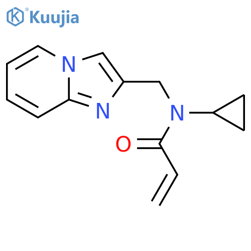 N-cyclopropyl-N-({imidazo1,2-apyridin-2-yl}methyl)prop-2-enamide structure