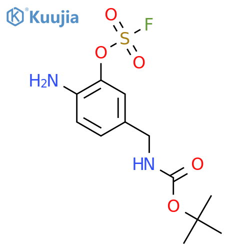 tert-butyl N-({4-amino-3-[(fluorosulfonyl)oxy]phenyl}methyl)carbamate structure