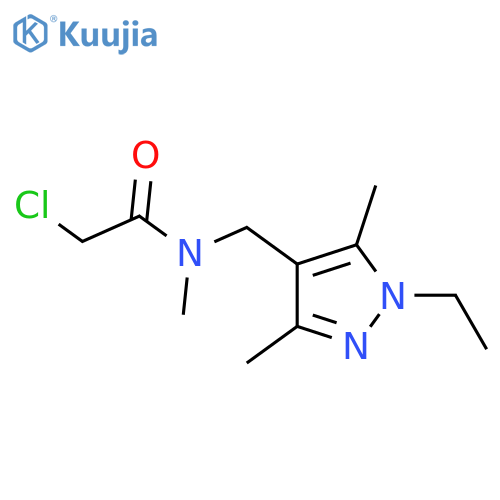 2-chloro-N-(1-ethyl-3,5-dimethyl-1H-pyrazol-4-yl)methyl-N-methylacetamide structure
