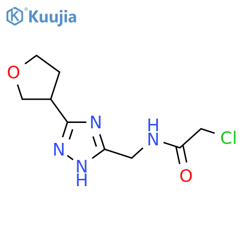 2-chloro-N-{5-(oxolan-3-yl)-4H-1,2,4-triazol-3-ylmethyl}acetamide structure