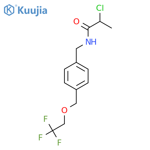 2-Chloro-N-[[4-(2,2,2-trifluoroethoxymethyl)phenyl]methyl]propanamide structure