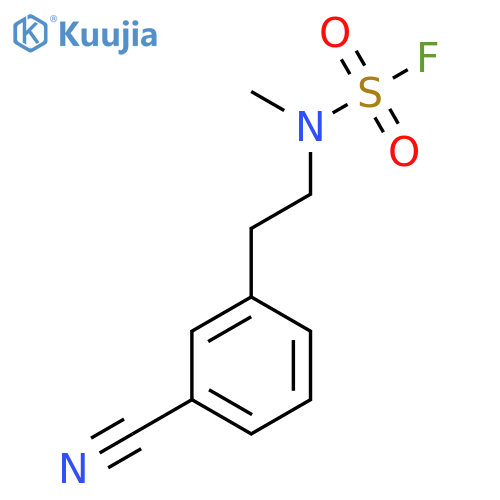 N-2-(3-cyanophenyl)ethyl-N-methylsulfamoyl fluoride structure