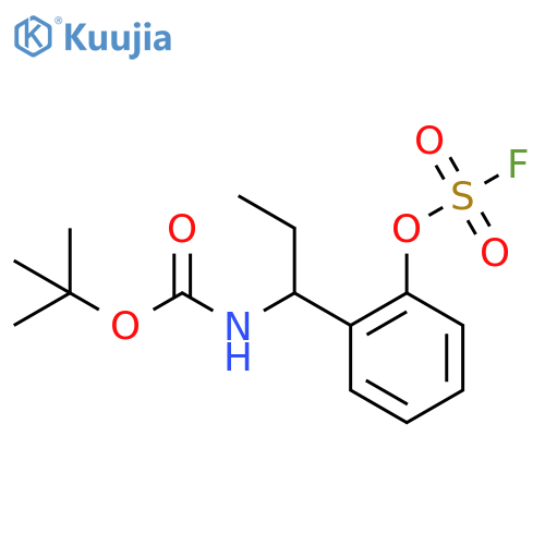 Tert-butyl N-[1-(2-fluorosulfonyloxyphenyl)propyl]carbamate structure
