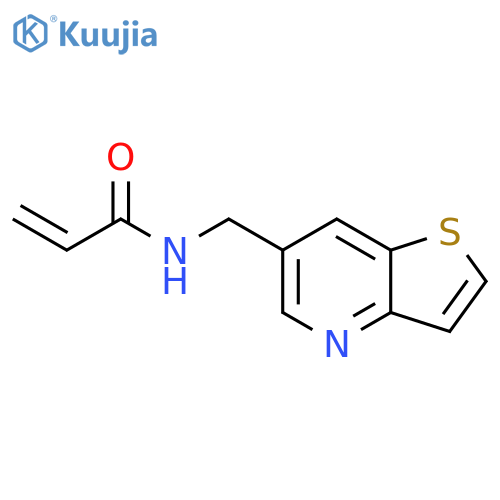 N-({thieno3,2-bpyridin-6-yl}methyl)prop-2-enamide structure