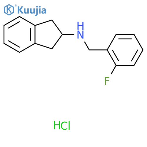 N-[(2-Fluorophenyl)methyl]-2,3-dihydro-1H-inden-2-amine;hydrochloride structure