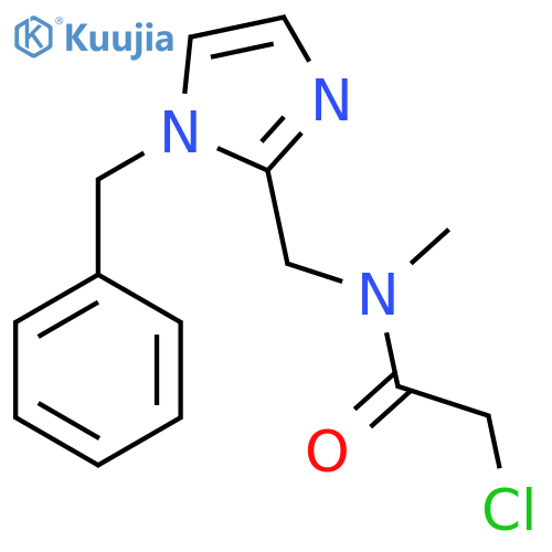 N-[(1-benzyl-1H-imidazol-2-yl)methyl]-2-chloro-N-methylacetamide structure