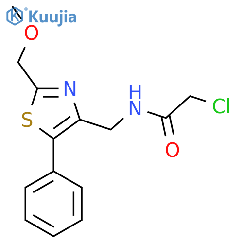 2-chloro-N-{2-(methoxymethyl)-5-phenyl-1,3-thiazol-4-ylmethyl}acetamide structure