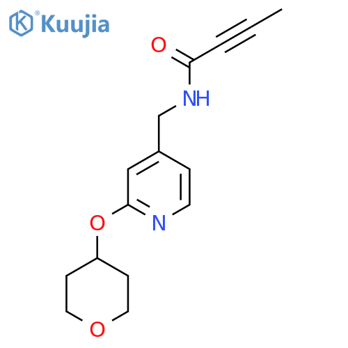 N-{2-(oxan-4-yloxy)pyridin-4-ylmethyl}but-2-ynamide structure