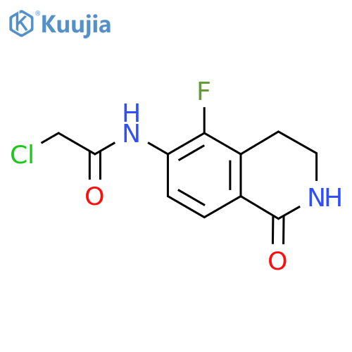 2-chloro-N-(5-fluoro-1-oxo-1,2,3,4-tetrahydroisoquinolin-6-yl)acetamide structure