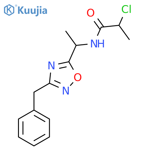 N-[1-(3-Benzyl-1,2,4-oxadiazol-5-yl)ethyl]-2-chloropropanamide structure