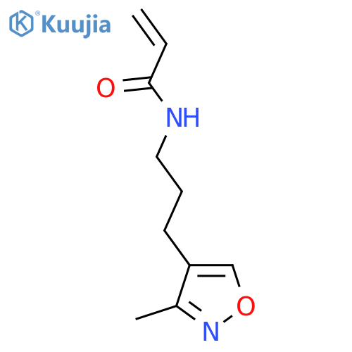 N-3-(3-methyl-1,2-oxazol-4-yl)propylprop-2-enamide structure