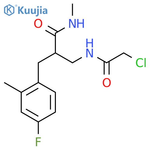 3-(2-chloroacetamido)-2-(4-fluoro-2-methylphenyl)methyl-N-methylpropanamide structure