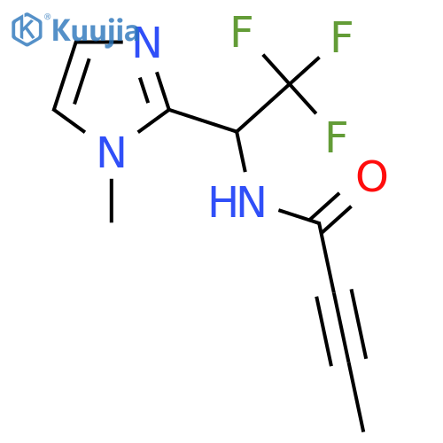 N-2,2,2-trifluoro-1-(1-methyl-1H-imidazol-2-yl)ethylbut-2-ynamide structure