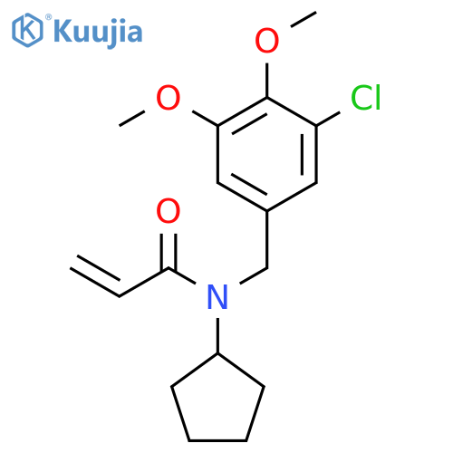 N-[(3-Chloro-4,5-dimethoxyphenyl)methyl]-N-cyclopentylprop-2-enamide structure