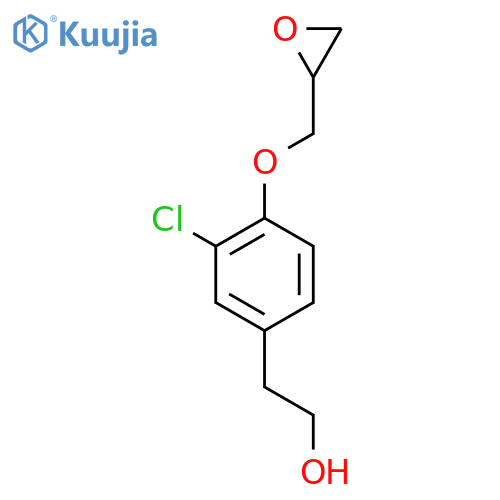 2-[3-Chloro-4-(oxiran-2-ylmethoxy)phenyl]ethanol structure
