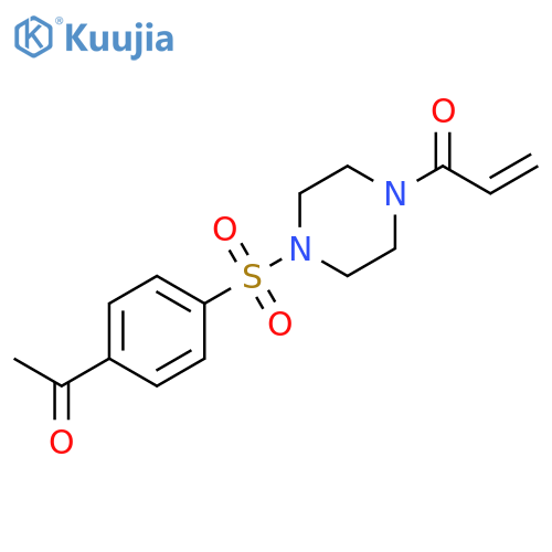 1-[4-[(4-Acetylphenyl)sulfonyl]-1-piperazinyl]-2-propen-1-one structure