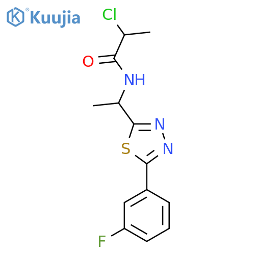 2-Chloro-N-[1-[5-(3-fluorophenyl)-1,3,4-thiadiazol-2-yl]ethyl]propanamide structure