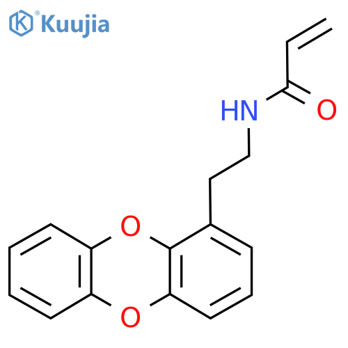 N-[2-(oxanthren-1-yl)ethyl]prop-2-enamide structure