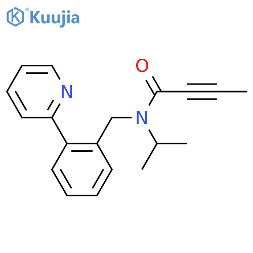 N-Propan-2-yl-N-[(2-pyridin-2-ylphenyl)methyl]but-2-ynamide structure
