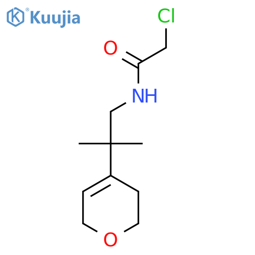 2-chloro-N-2-(3,6-dihydro-2H-pyran-4-yl)-2-methylpropylacetamide structure