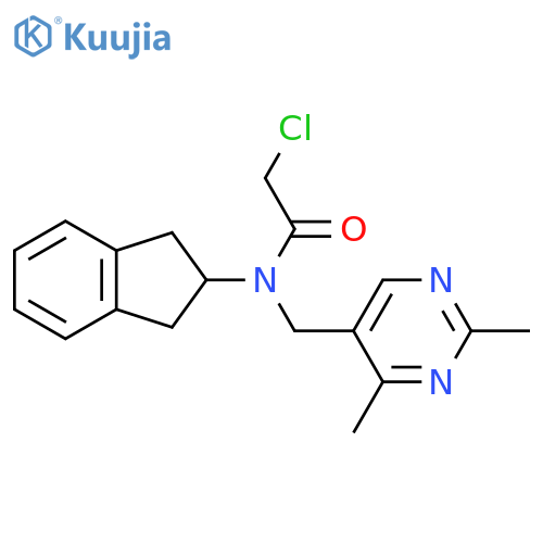 2-chloro-N-(2,3-dihydro-1H-inden-2-yl)-N-[(2,4-dimethylpyrimidin-5-yl)methyl]acetamide structure
