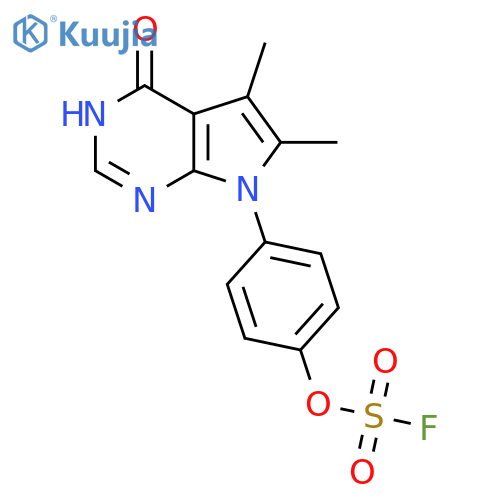 7-(4-Fluorosulfonyloxyphenyl)-5,6-dimethyl-4-oxo-3H-pyrrolo[2,3-d]pyrimidine structure