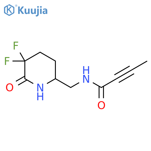 N-(5,5-difluoro-6-oxopiperidin-2-yl)methylbut-2-ynamide structure