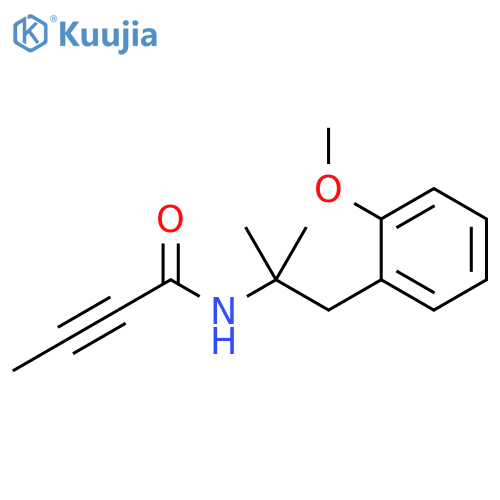 N-1-(2-methoxyphenyl)-2-methylpropan-2-ylbut-2-ynamide structure