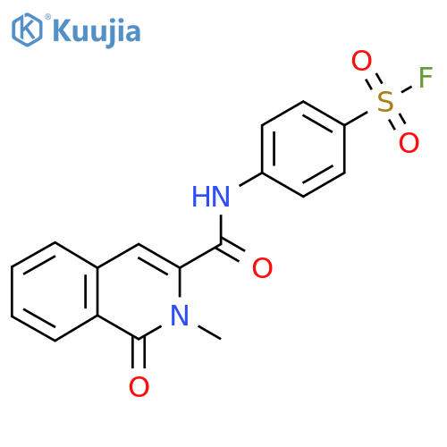 4-(2-Methyl-1-oxo-1,2-dihydroisoquinoline-3-amido)benzene-1-sulfonyl fluoride structure