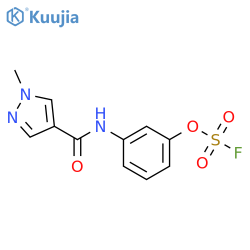 3-(1-methyl-1H-pyrazole-4-amido)phenyl sulfurofluoridate structure