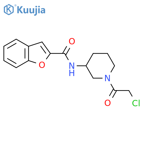 N-[1-(2-Chloroacetyl)piperidin-3-yl]-1-benzofuran-2-carboxamide structure