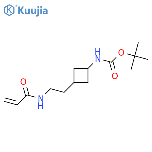tert-butyl N-{3-[2-(prop-2-enamido)ethyl]cyclobutyl}carbamate structure