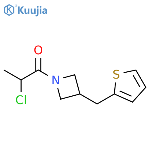 2-Chloro-1-[3-(2-thienylmethyl)-1-azetidinyl]-1-propanone structure