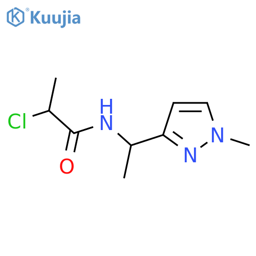 2-Chloro-N-[1-(1-methylpyrazol-3-yl)ethyl]propanamide structure