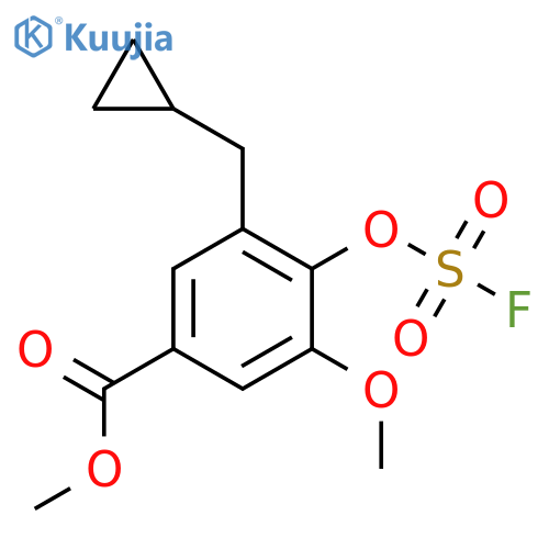 Methyl 3-(cyclopropylmethyl)-4-fluorosulfonyloxy-5-methoxybenzoate structure