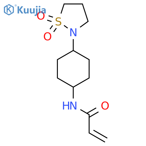 N-(1r,4r)-4-(1,1-dioxo-1lambda6,2-thiazolidin-2-yl)cyclohexylprop-2-enamide structure