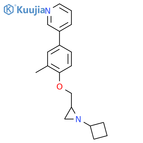 3-[4-[(1-Cyclobutylaziridin-2-yl)methoxy]-3-methylphenyl]pyridine structure