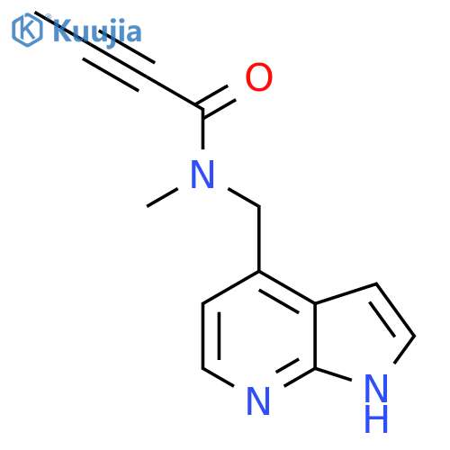 N-methyl-N-({1H-pyrrolo2,3-bpyridin-4-yl}methyl)but-2-ynamide structure