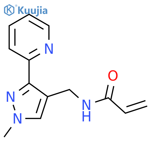 N-{1-methyl-3-(pyridin-2-yl)-1H-pyrazol-4-ylmethyl}prop-2-enamide structure